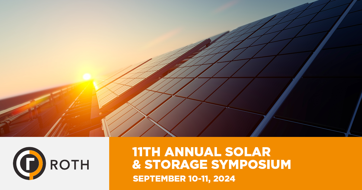 Roth 9th Annual Solar & Storage Symposium